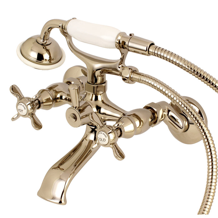 Kingston Brass KS285PN Essex Clawfoot Tub Faucet with Hand Shower, Polished Nickel