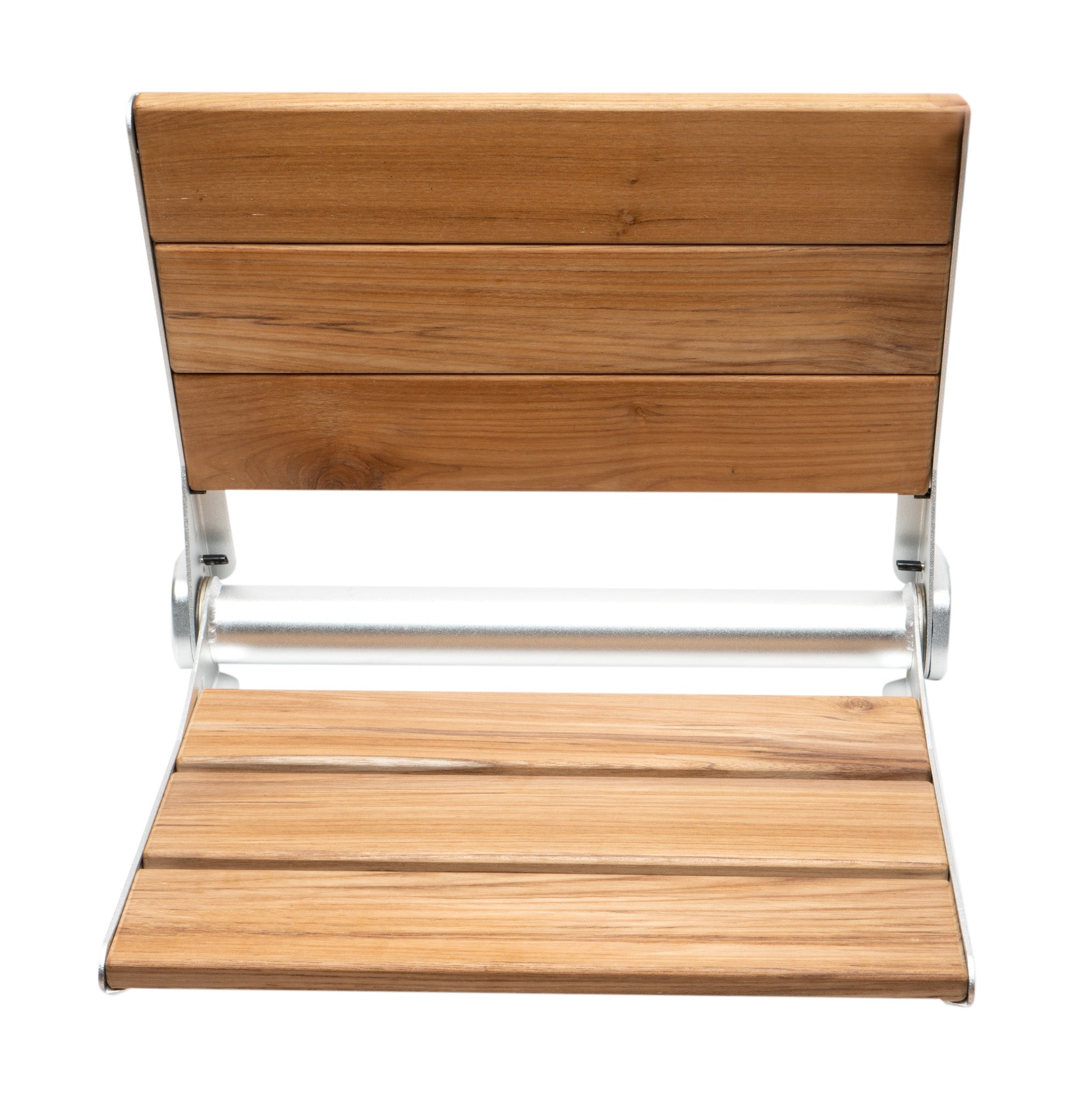 ALFI ABS17 17" Folding Teak Wood Shower Seat Bench with Backrest