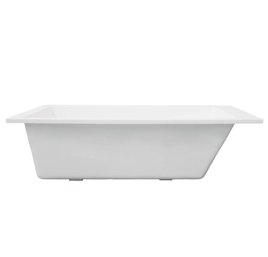 ALFI AB9933S White Resin Solid Surface 59" Rectangular Drop In Bathtub