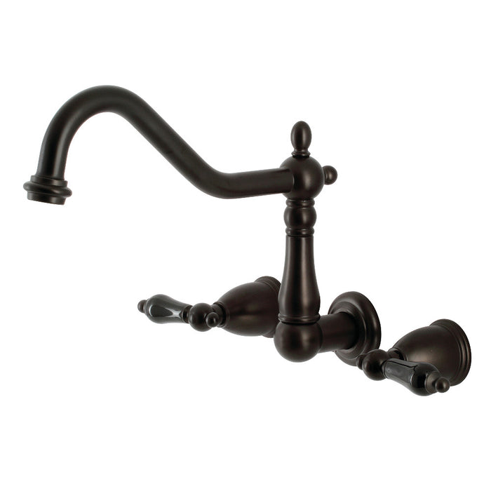 Kingston Brass KS1025PKL Duchess Two-Handle Wall Mount Roman Tub Faucet, Oil Rubbed Bronze