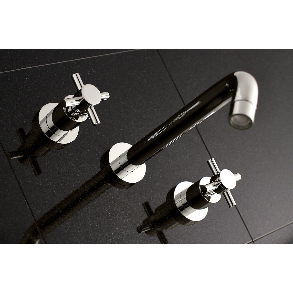 Kingston Brass KS8026DX Concord Two-Handle Wall Mount Roman Tub Faucet, Polished Nickel