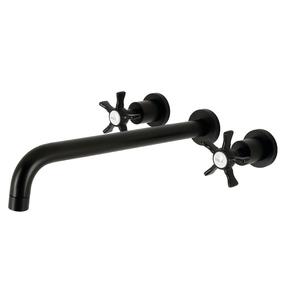 Kingston Brass KS8040NX Hamilton Two-Handle Wall Mount Roman Tub Faucet, Matte Black
