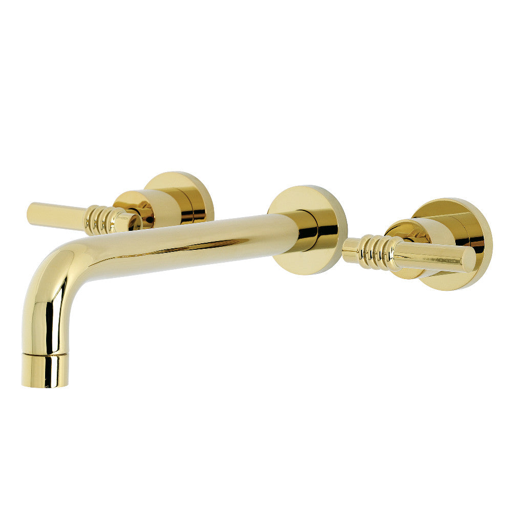 Kingston Brass KS8022ML Milano Two-Handle Wall Mount Roman Tub Faucet, Polished Brass