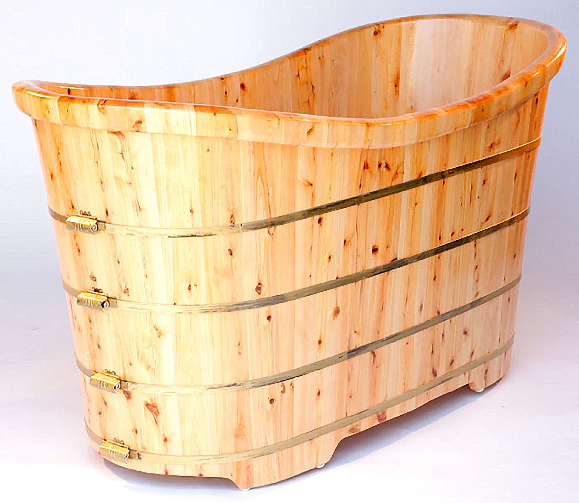ALFI AB1105 63" Free Standing Cedar Wooden Bathtub