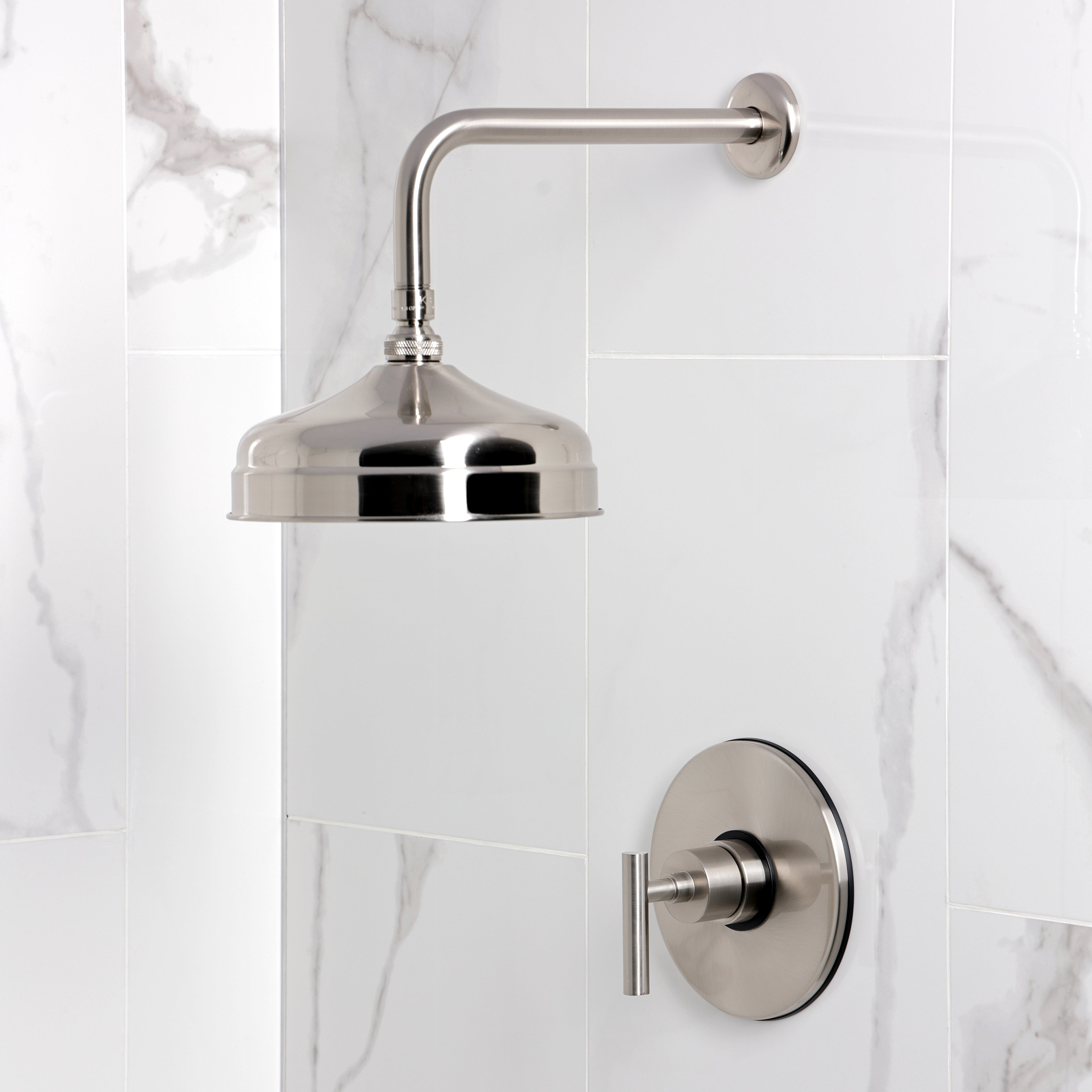 Kingston Brass KB6338CMLSO Manhattan Single-Handle Pressure Balanced Shower Faucet, Brushed Nickel
