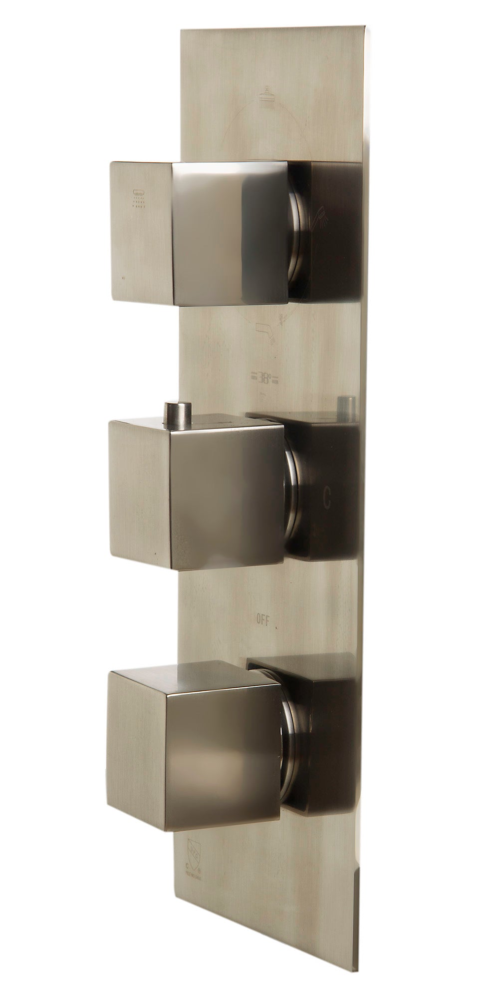 ALFI AB2901-BN Brushed Nickel Concealed 4-Way Thermostatic Valve Shower Mixer /w Square Knobs
