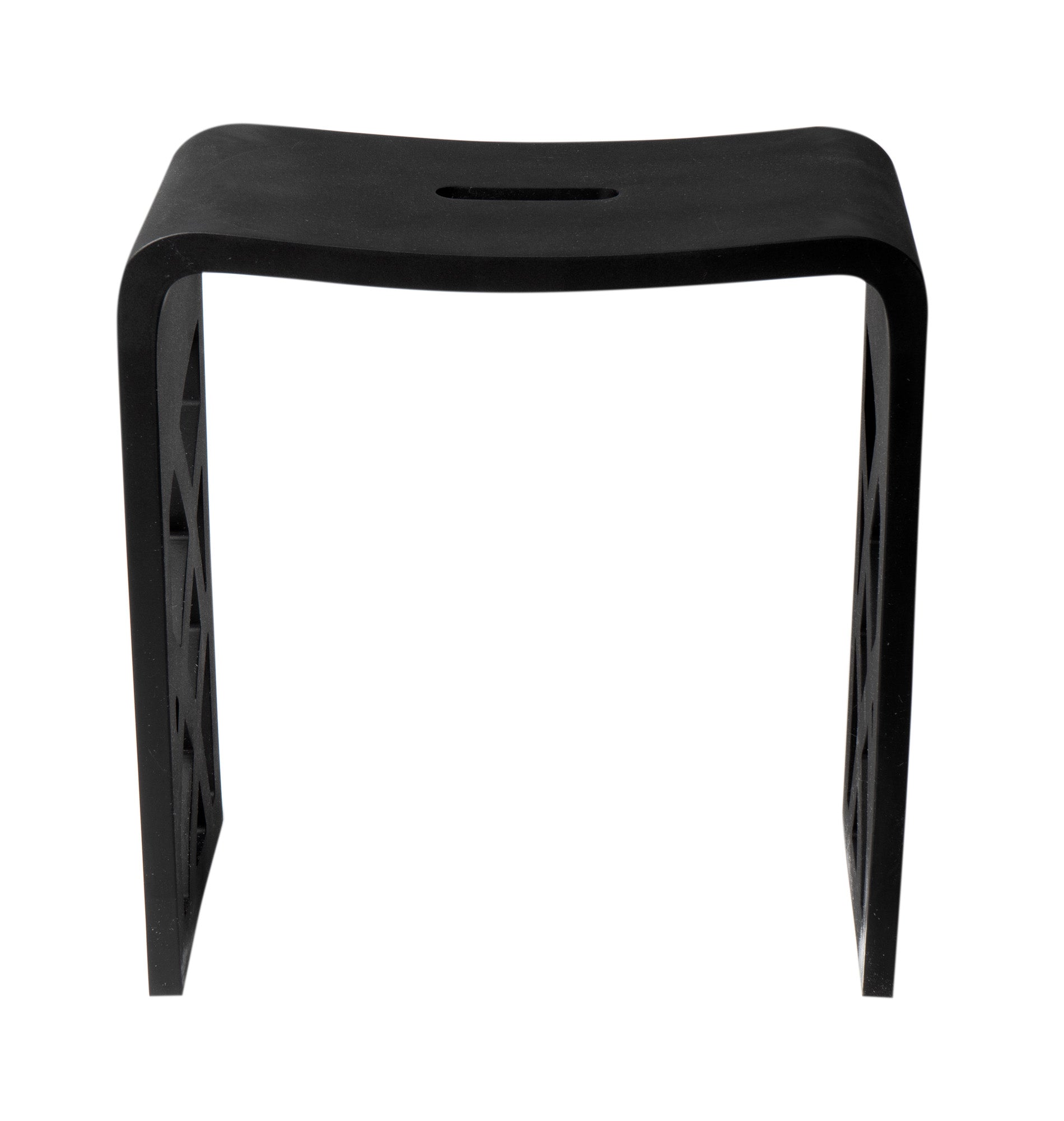 ALFI ABST88BM Black Matte Solid Surface Resin Bathroom / Shower Stool