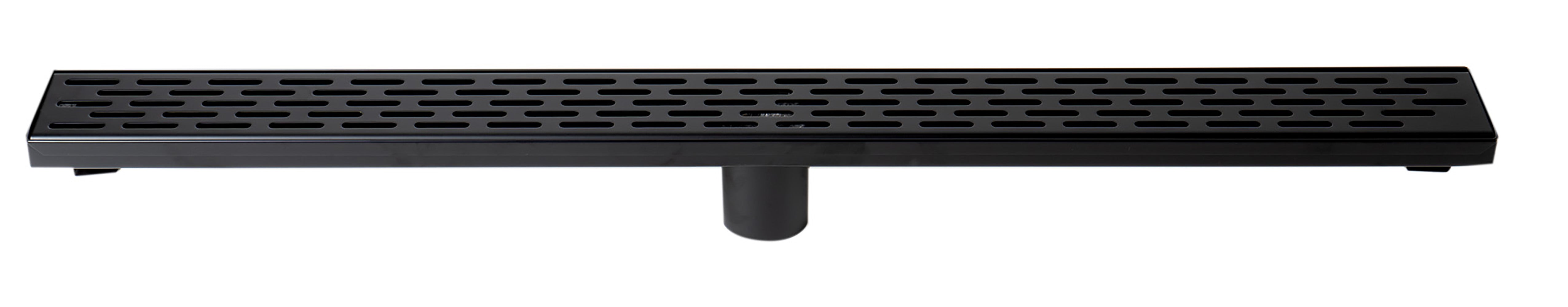 ALFI ABLD32C-BM 32" Black Matte Stainless Steel Linear Shower Drain with Groove Holes