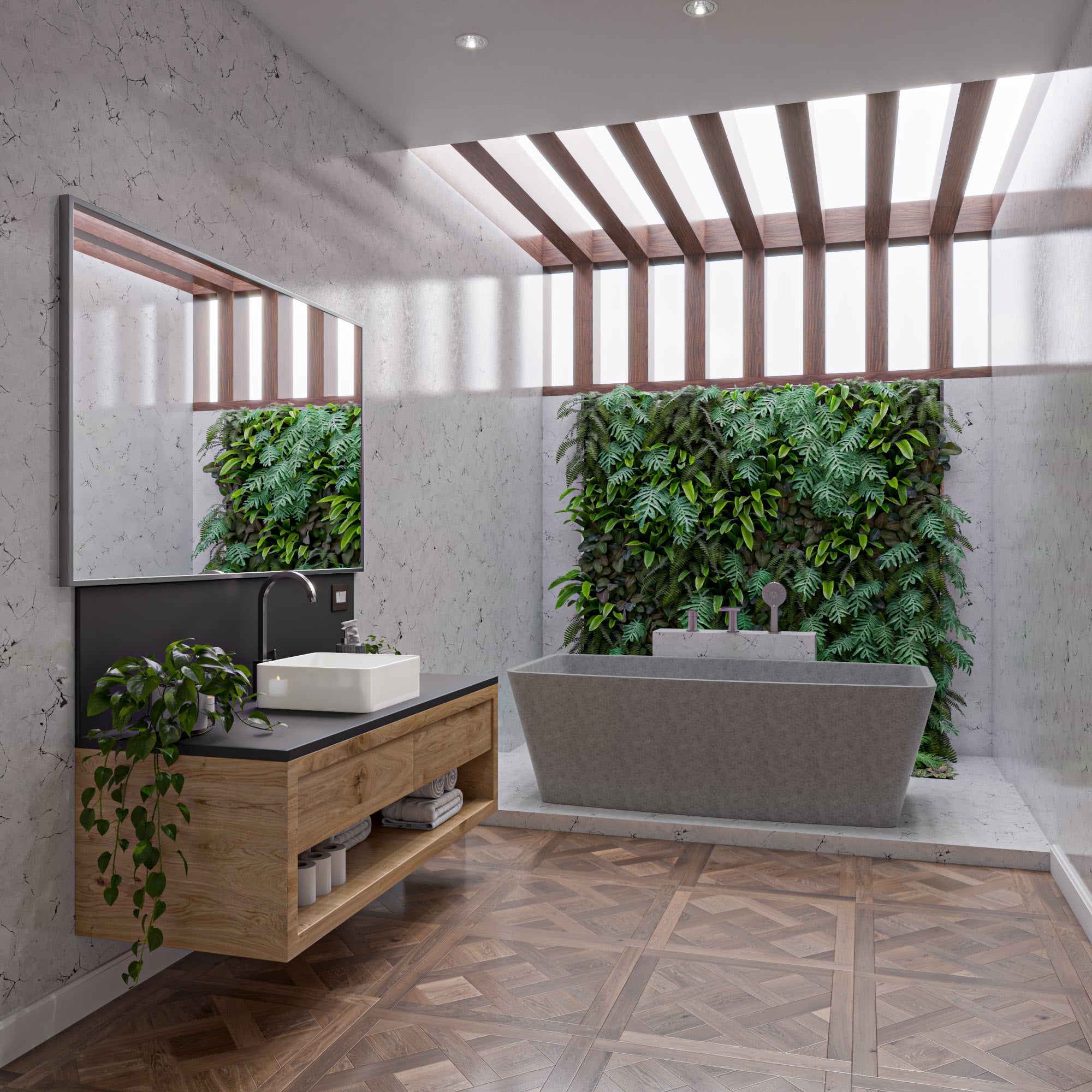 ALFI ABCO71TUB 71" Solid Concrete Rectangular Freestanding Bathtub