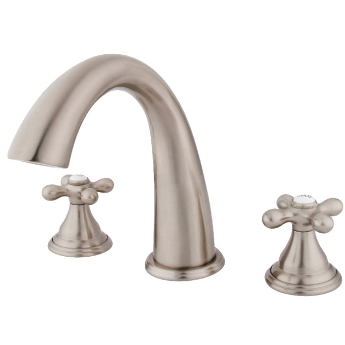 Kingston Brass KS5368AX Vintage Two-Handle Deck Mount Roman Tub Faucet, Brushed Nickel