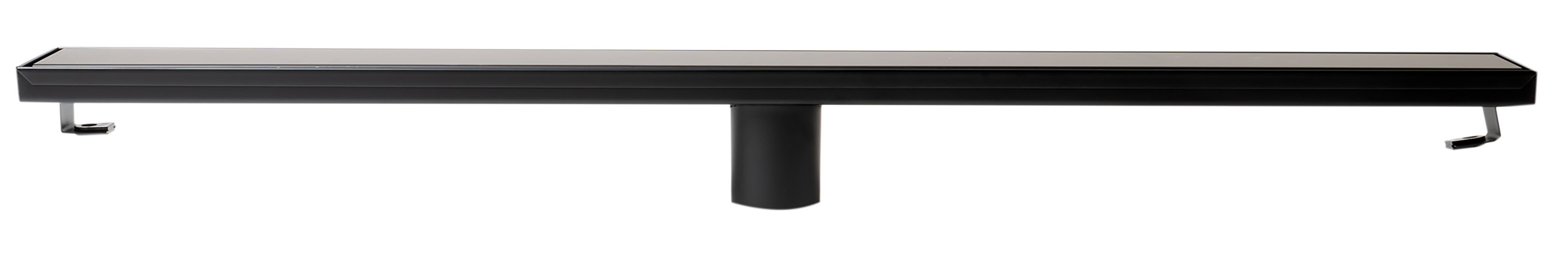 ALFI ABLD24B-BM 24" Black Matte Stainless Steel Linear Shower Drain with Solid Cover