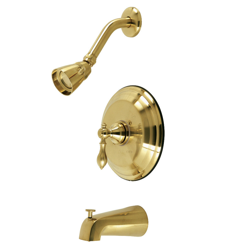 Kingston Brass KB3637ACL American Classic Single-Handle Pressure Balanced Tub and Shower Faucet, Brushed Brass