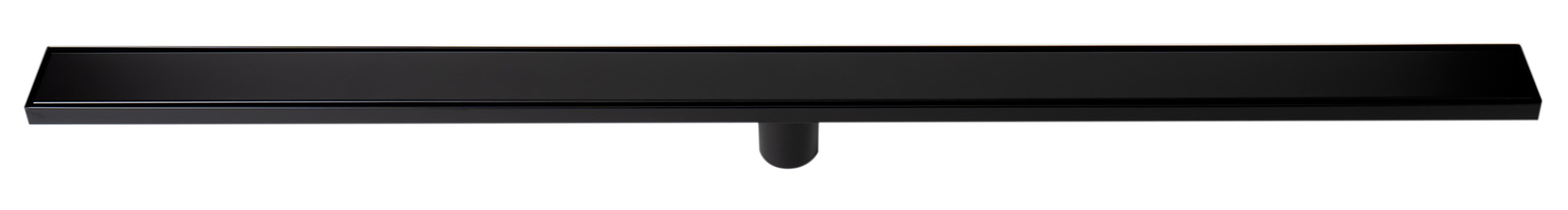 ALFI ABLD47B-BM 47" Black Matte Brushed Stainless Steel Linear Shower Drain with Solid Cover