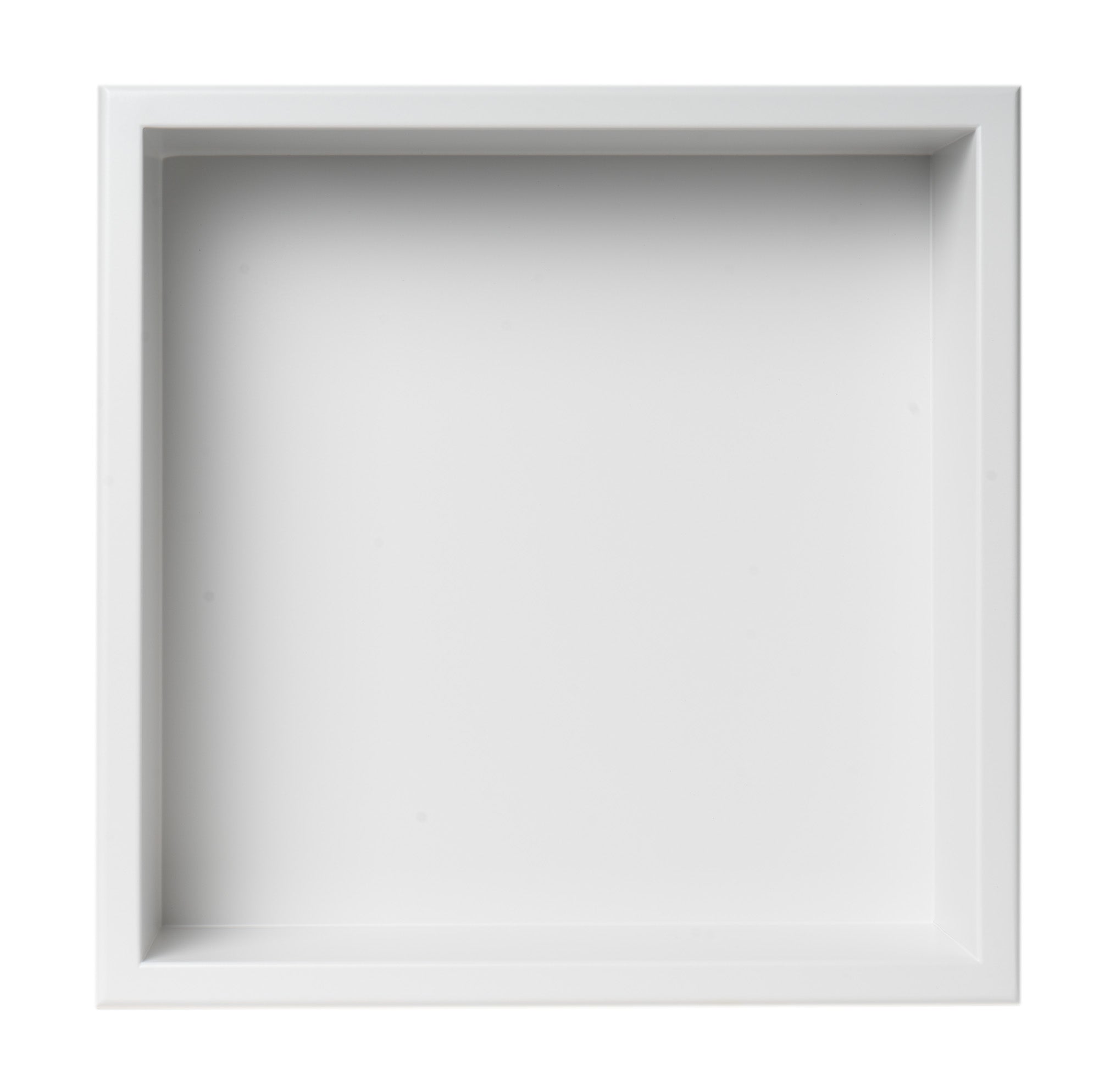 ALFI ABNC1616-W 16" x 16" White Matte Stainless Steel Square Single Shelf Bath Shower Niche