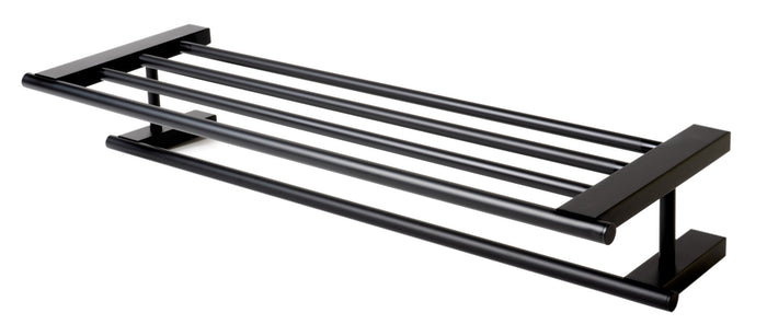 ALFI AB9564-BM Black Matte 26" Towel Bar & Shelf