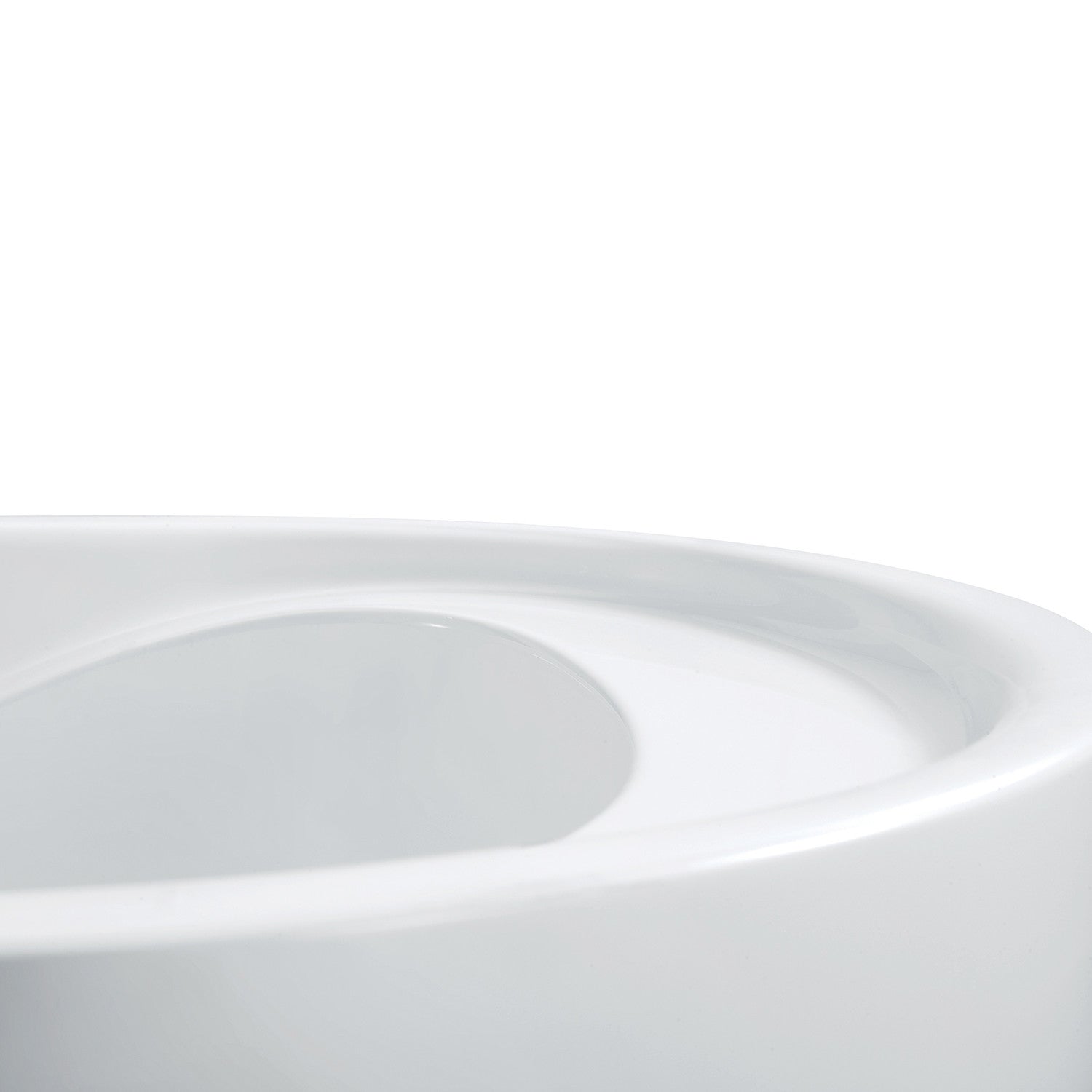 Kingston Brass VTOV592925S 59" Acrylic Oval Double Ended Freestanding Tub with Drain and Integrated Seat, Glossy White