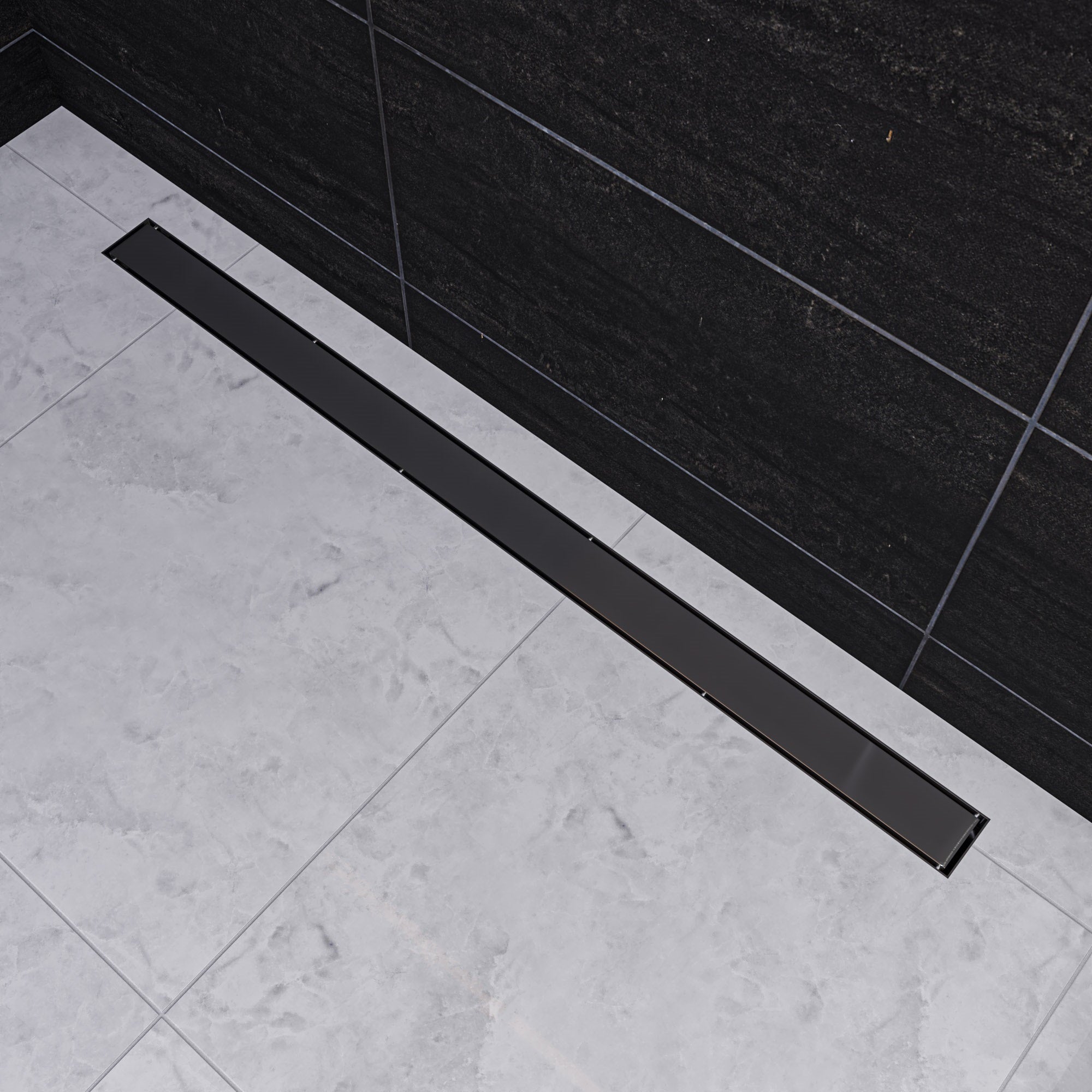 ALFI ABLD47B-BSS 47" Brushed Stainless Steel Linear Shower Drain with Solid Cover