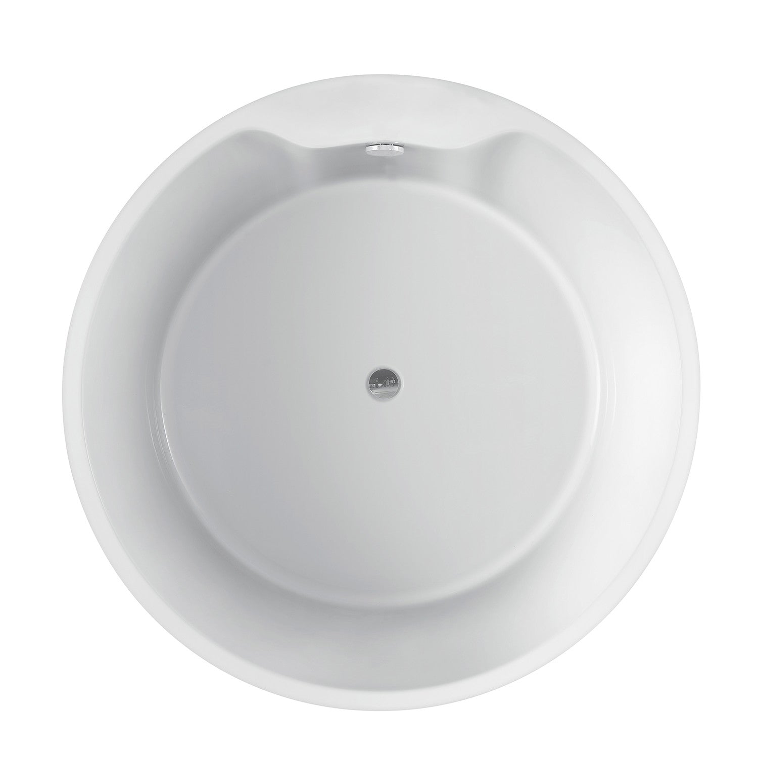 Kingston Brass VTRO535323 53" Acrylic Round Double Ended Freestanding Tub with Drain, Glossy White