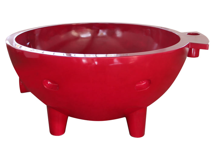 ALFI Red Wine FireHotTub The Round Fire Burning Portable Outdoor Hot Bath Tub