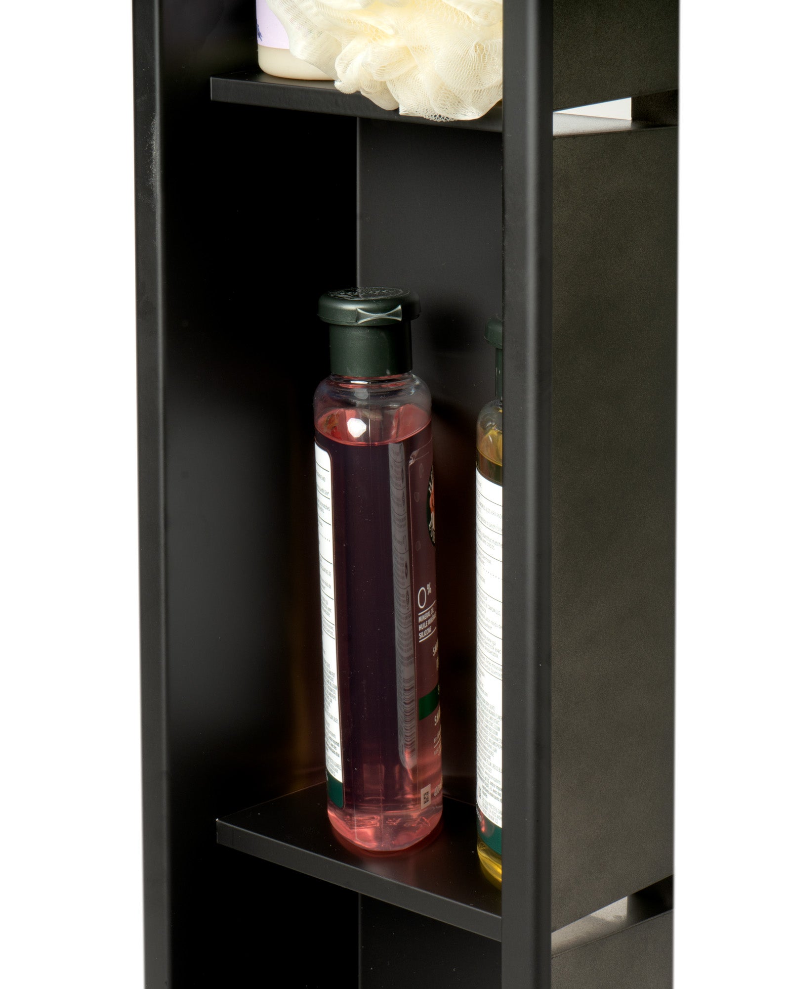 ALFI ABNC0836-BLA 8" x 36" Black Matte Stainless Steel Vertical Triple Shelf Bath Shower Niche
