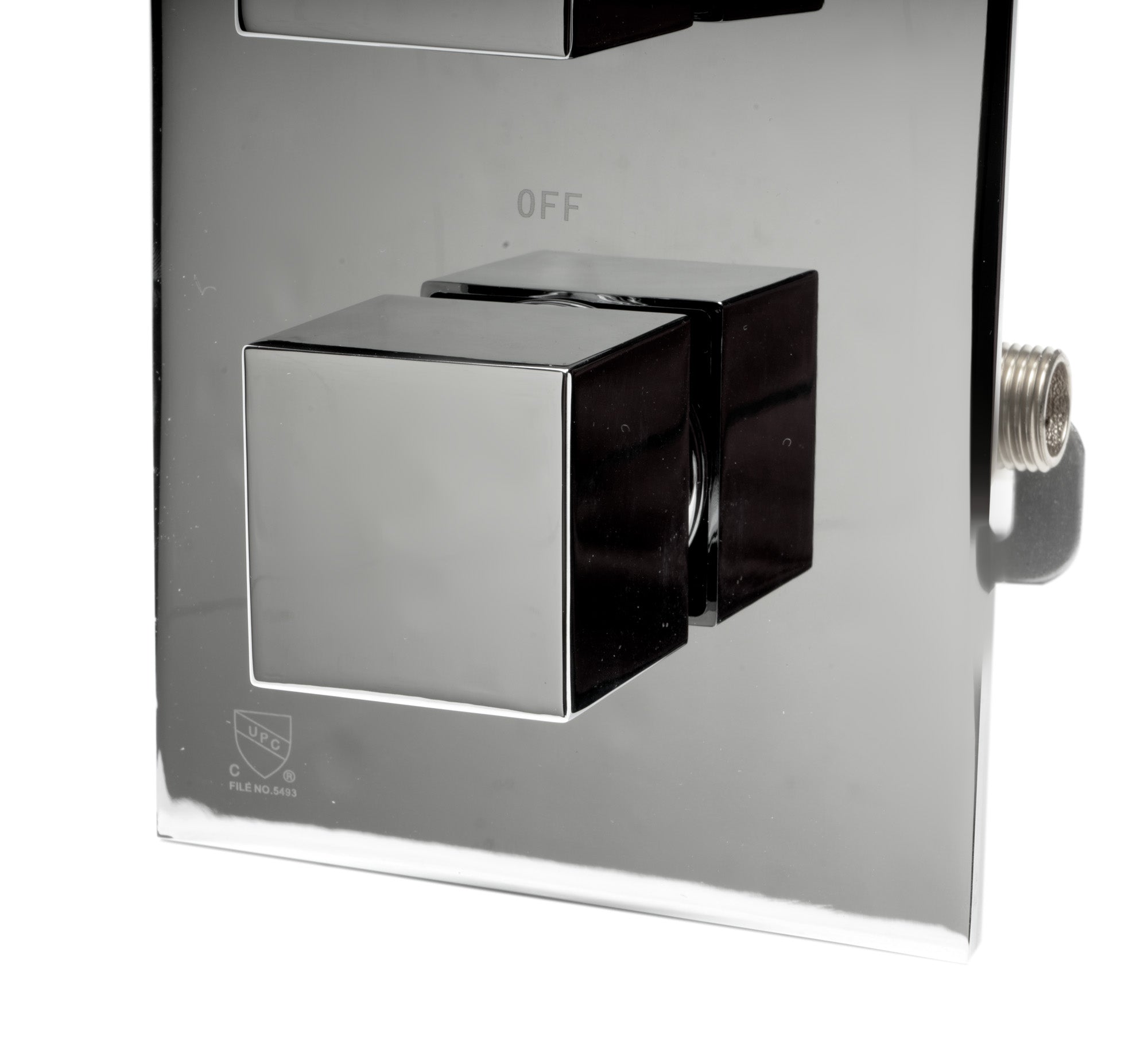 ALFI AB2601-PC Polished Chrome Square Knob 1 Way Thermostatic Shower Mixer