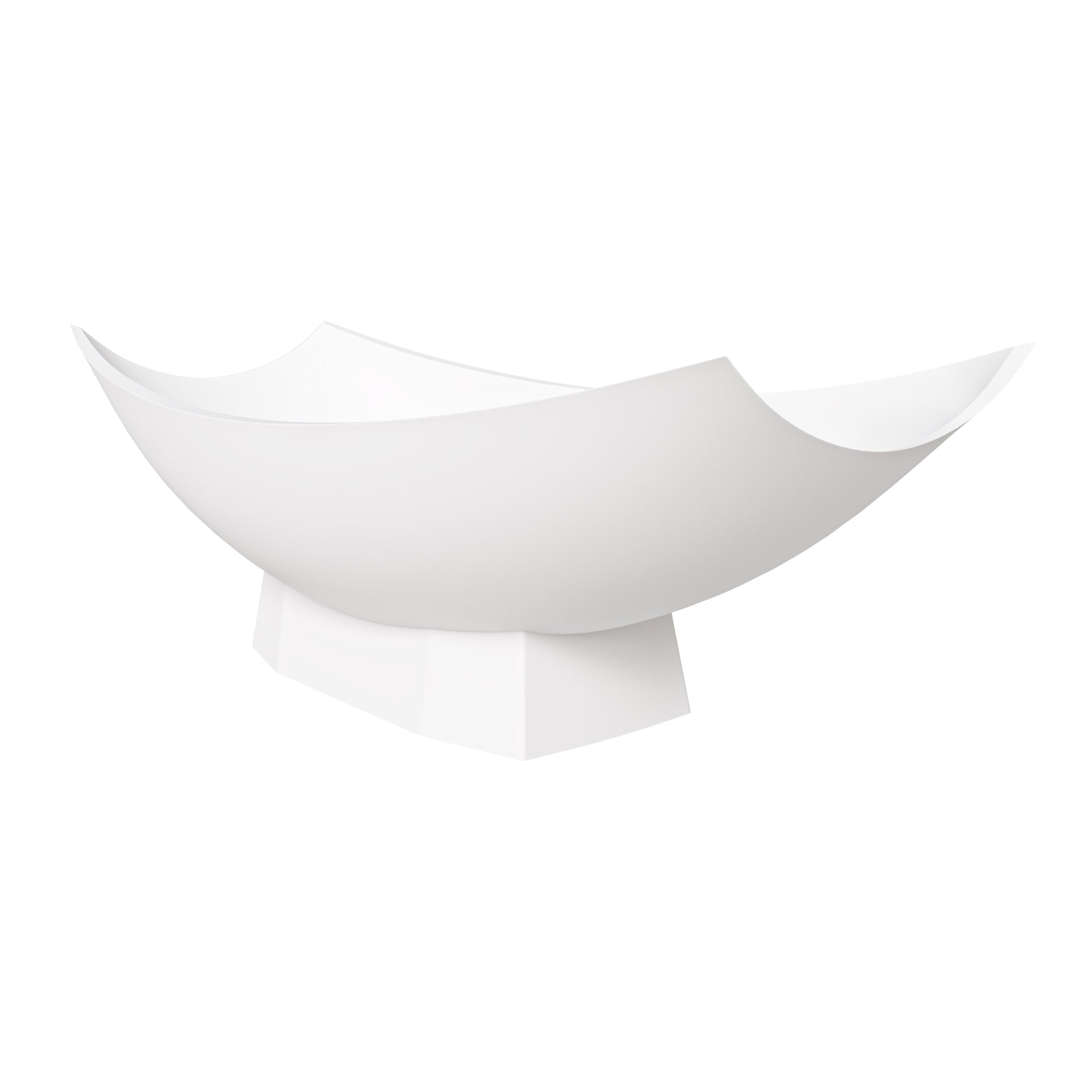ALFI AB9992 White Matte 71" Solid Surface Resin Free Standing Hammock Style Bathtub