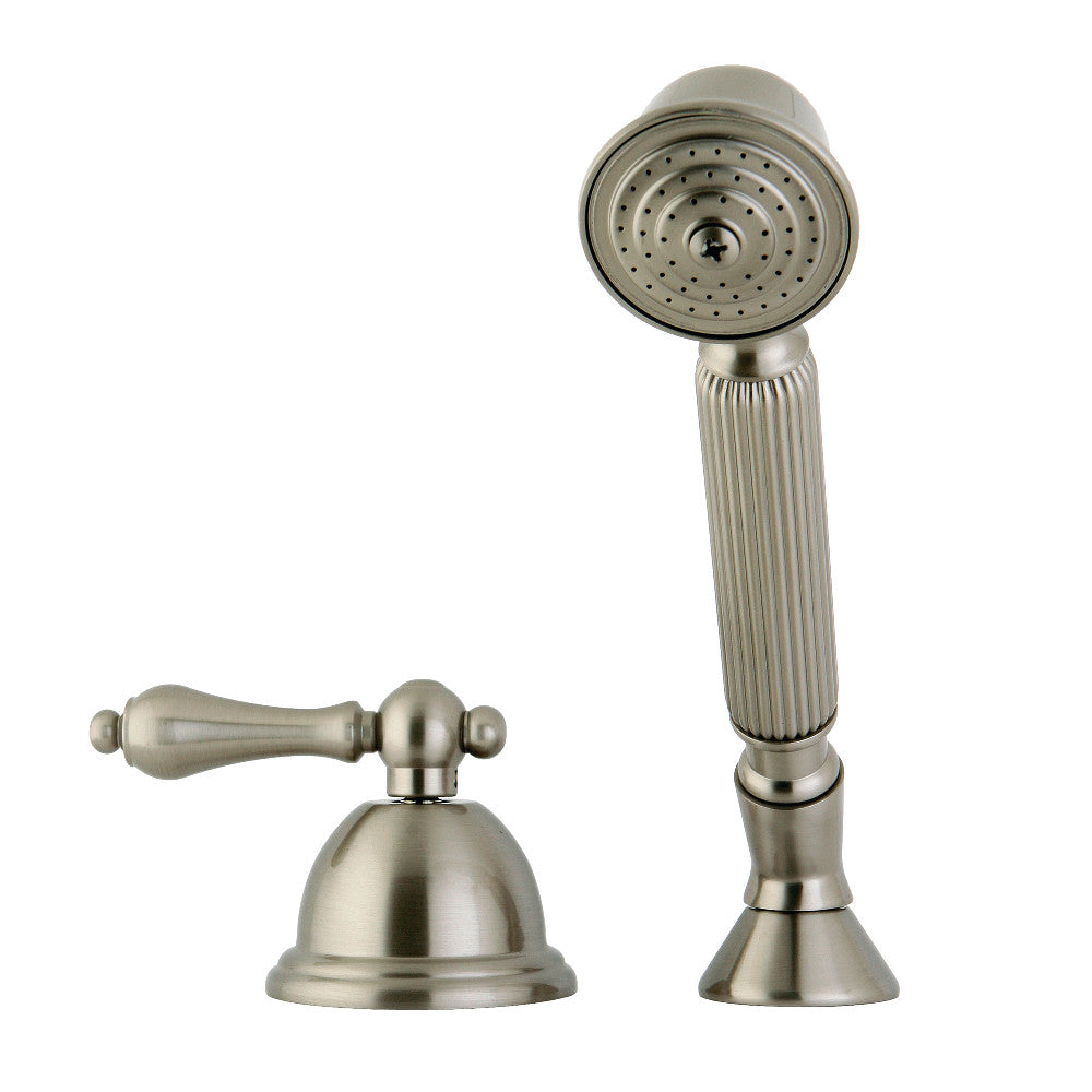 Kingston Brass KSK3358ALTR Deck Mount Hand Shower with Diverter for Roman Tub Faucet, Brushed Nickel