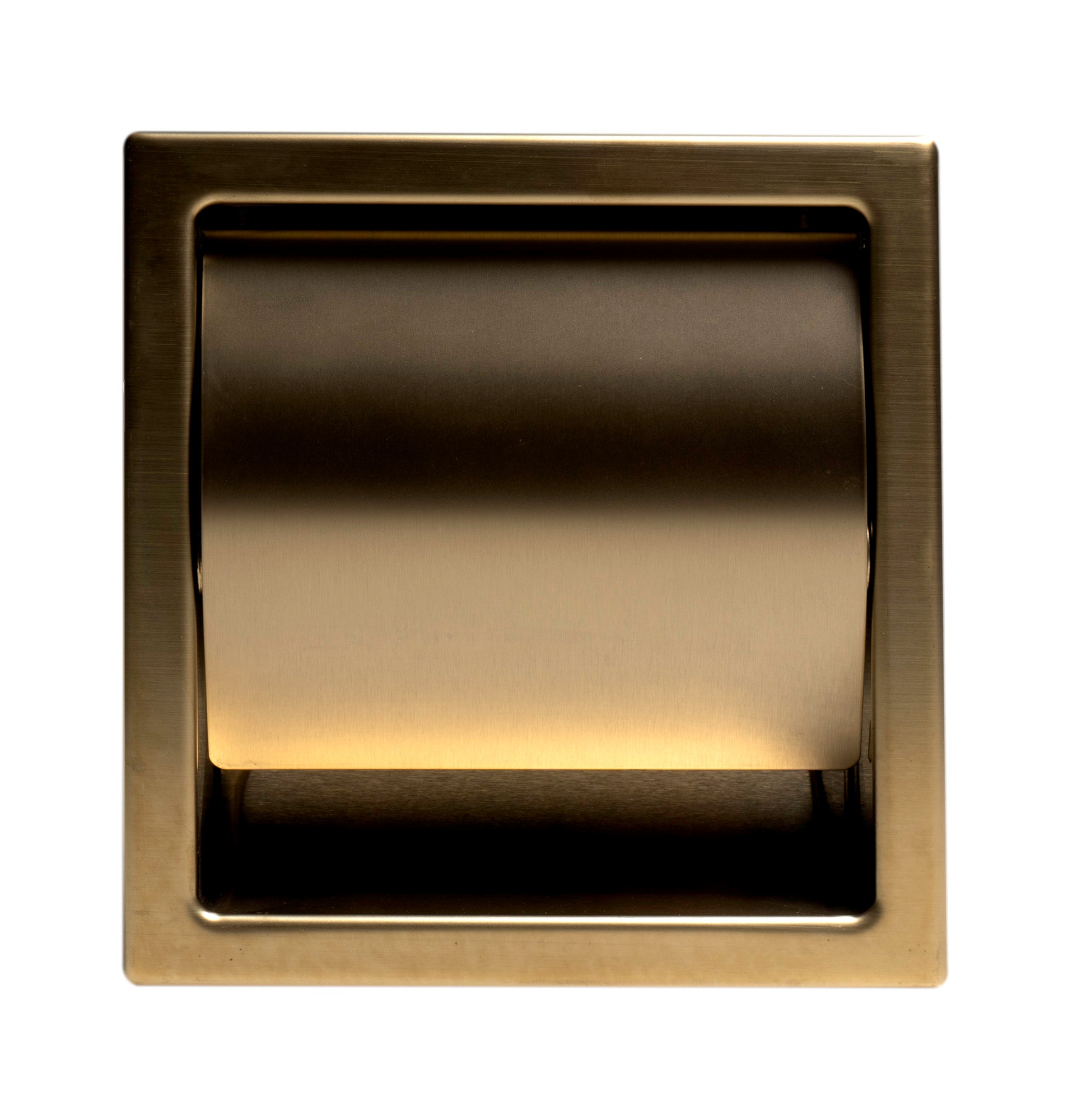 ALFI ABTPP77-BG PVD Brushed Gold Stainless Steel Recessed Toilet Paper Holder with Cover