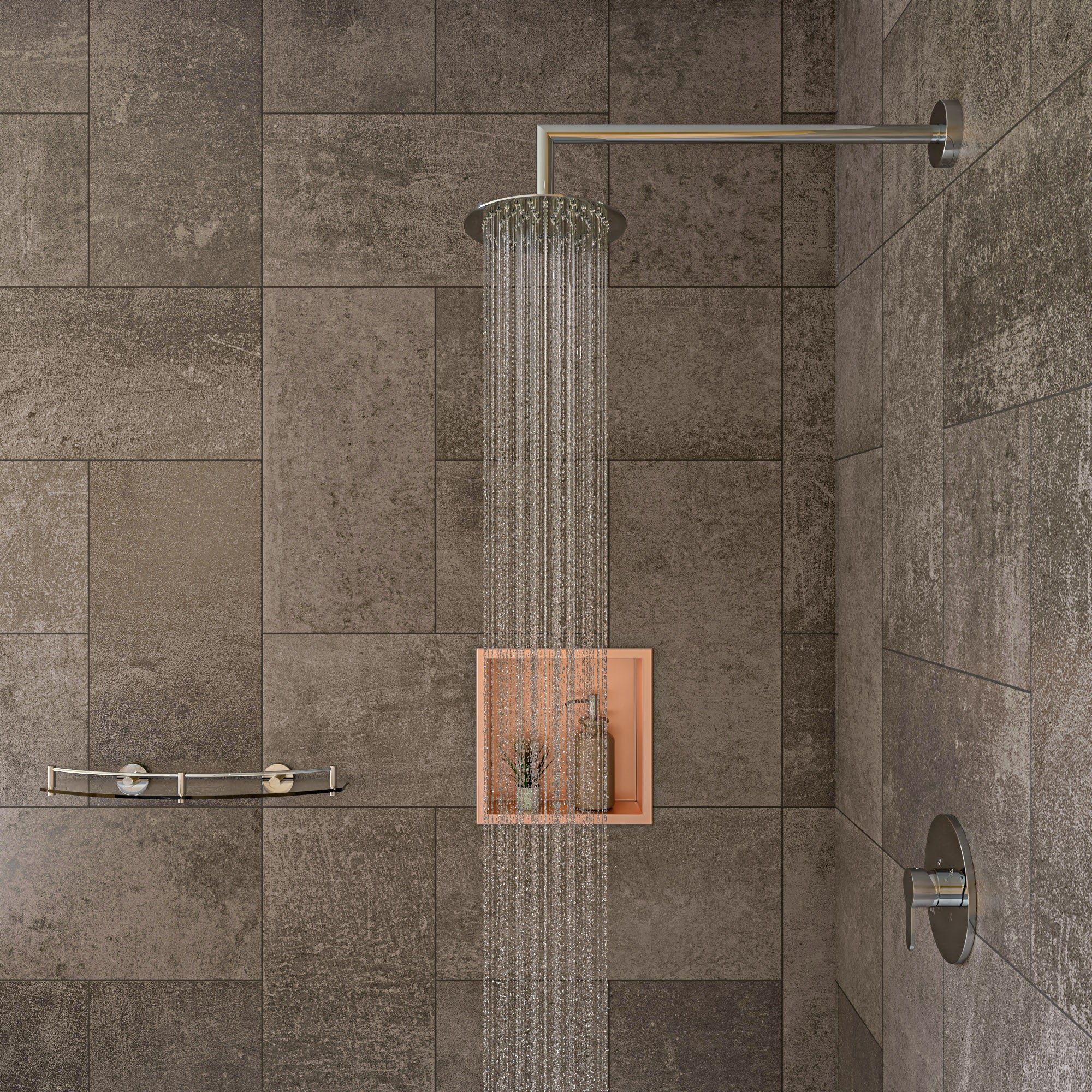ALFI AB3001-PC Polished Chrome Shower Valve Mixer with Rounded Lever Handle