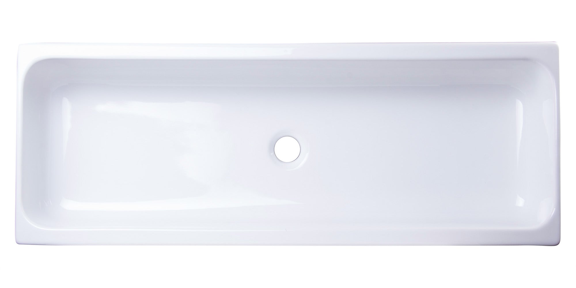 ALFI AB48TR  48" White Above Mount Fireclay Bath Trough Sink