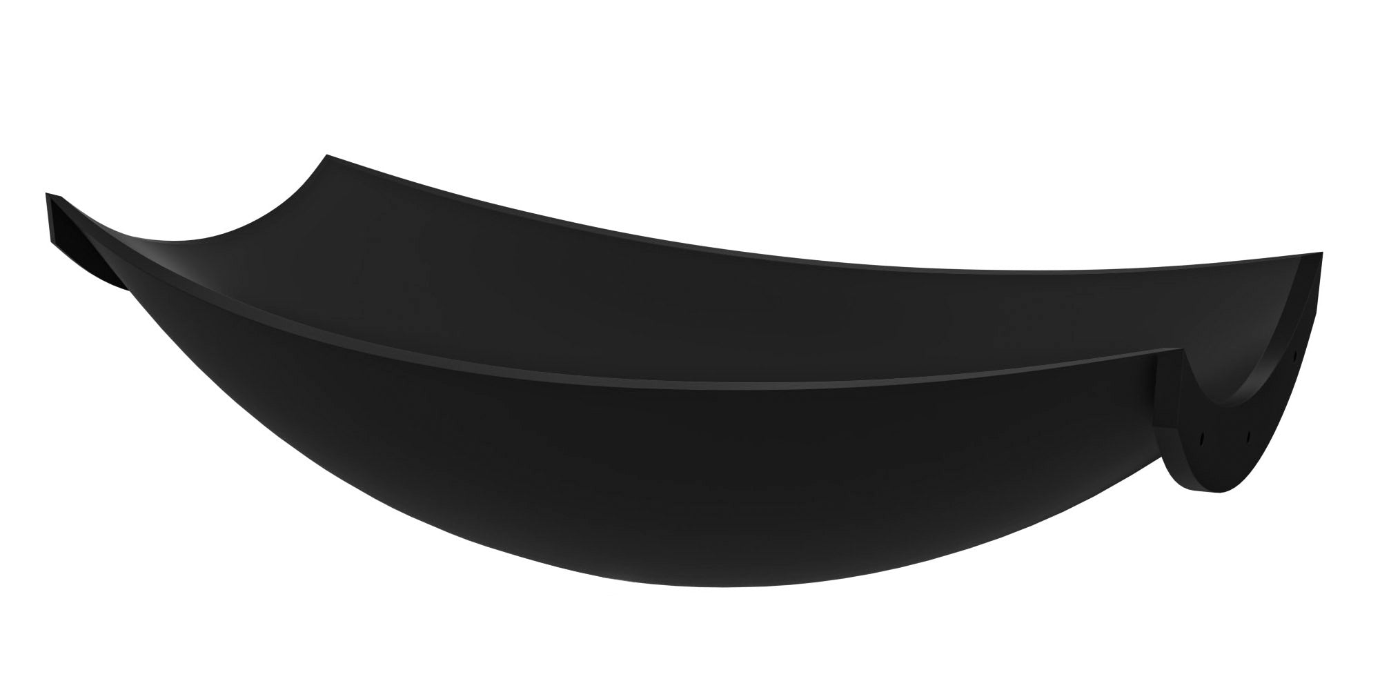 ALFI HammockTub2-BM Black Matte 71" Solid Surface Resin Suspended Wall Mounted Hammock Bathtub