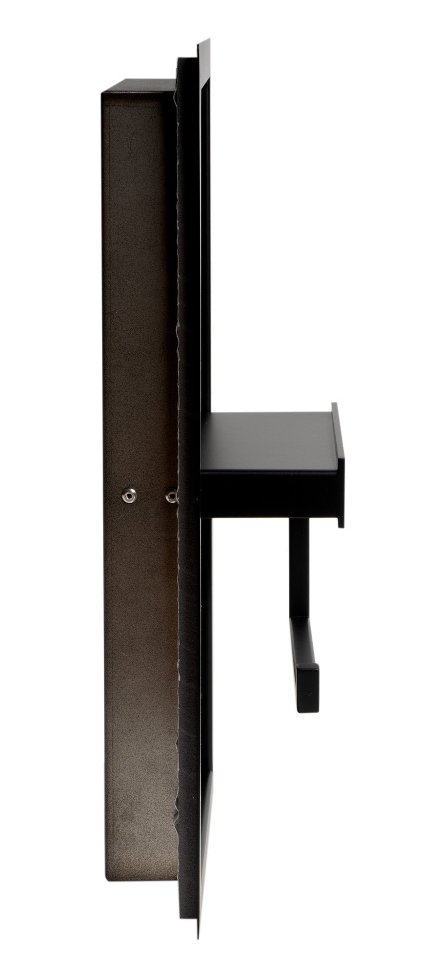 ALFI ABTPNC88-BLA Black Matte Stainless Steel Recessed Toilet Paper Holder Niche