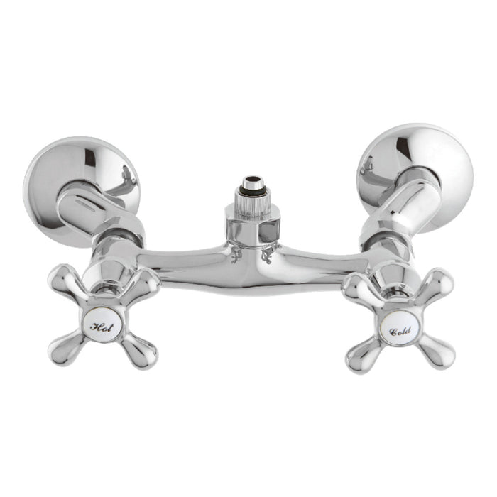 Kingston Brass CC2131 Vintage Wall Mount Tub Faucet Body with Riser Adapter, Polished Chrome