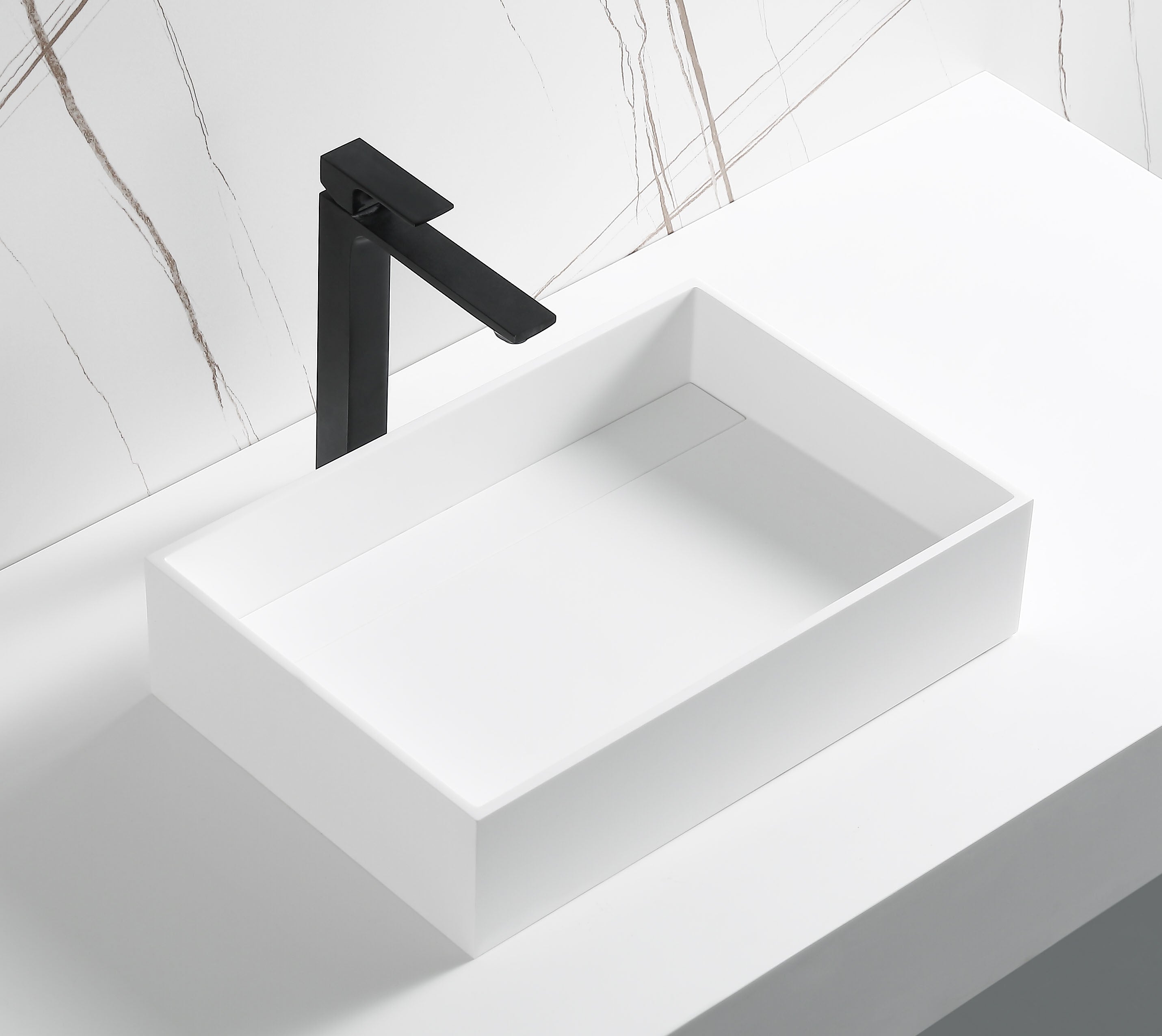 ALFI ABRS2014 20" x 14" White Matte Solid Surface Resin Sink