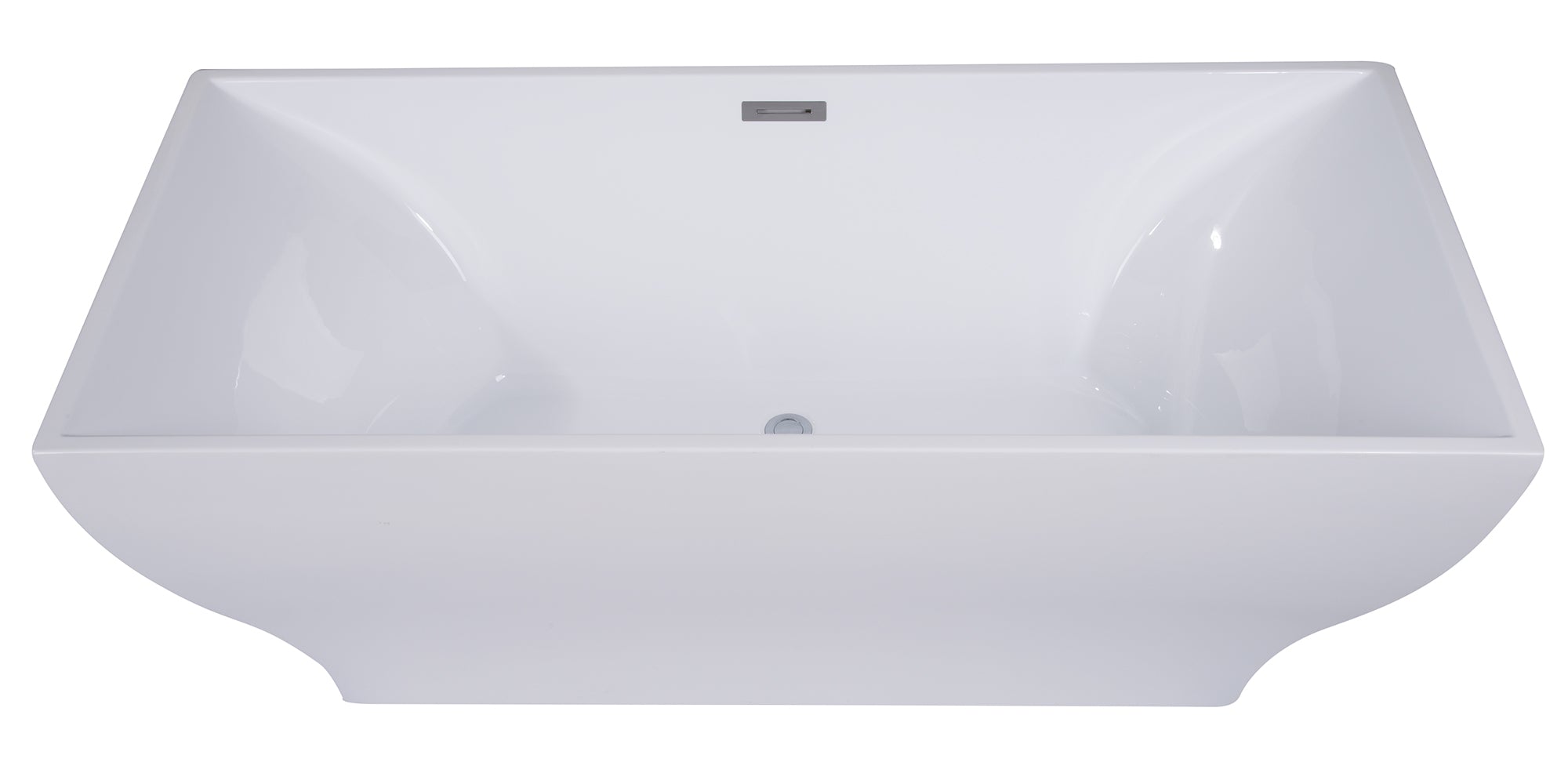 ALFI AB8840 67 inch White Rectangular Acrylic Free Standing Soaking Bathtub
