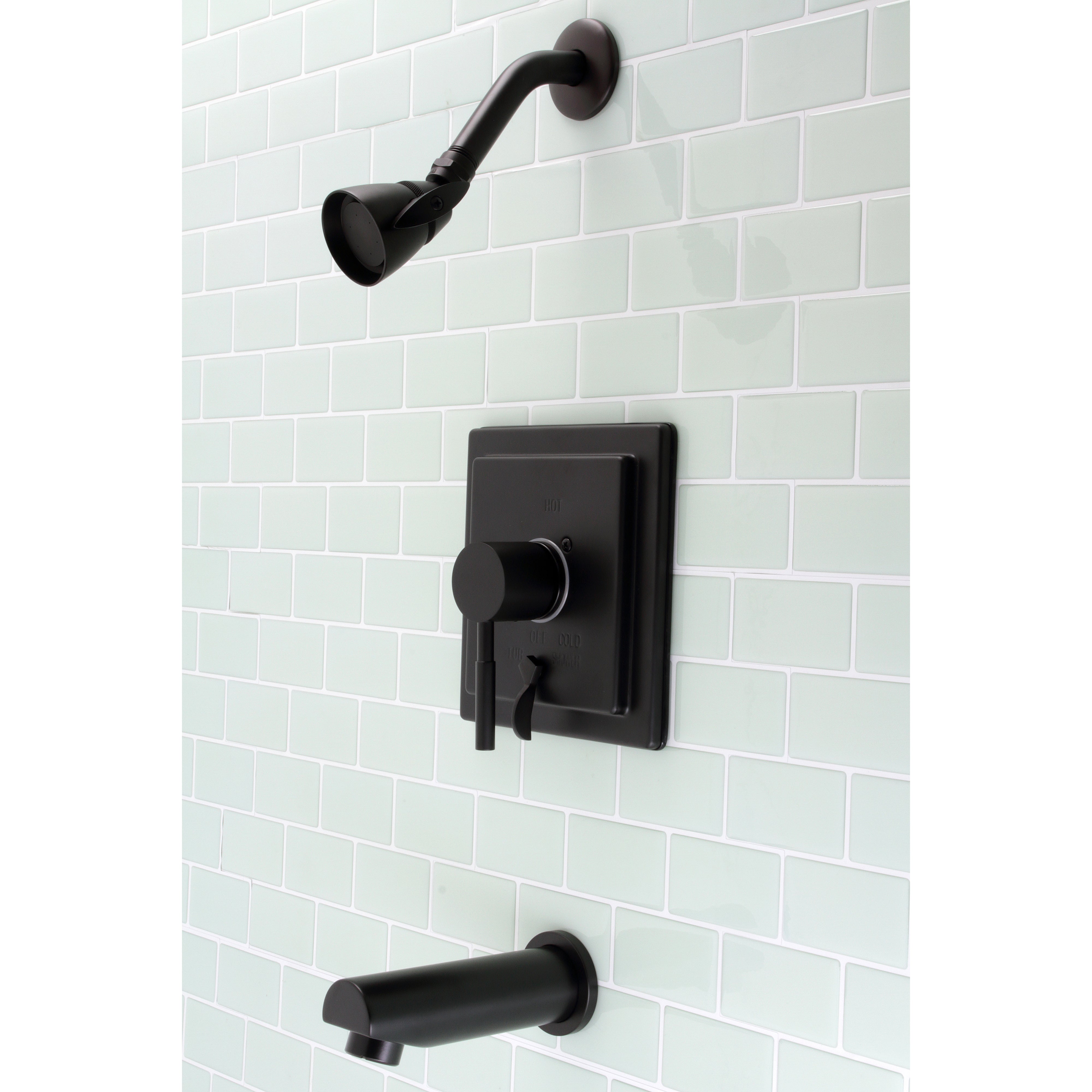 Kingston Brass KB86500DL Concord Single-Handle Pressure Balanced Tub and Shower Faucet, Matte Black