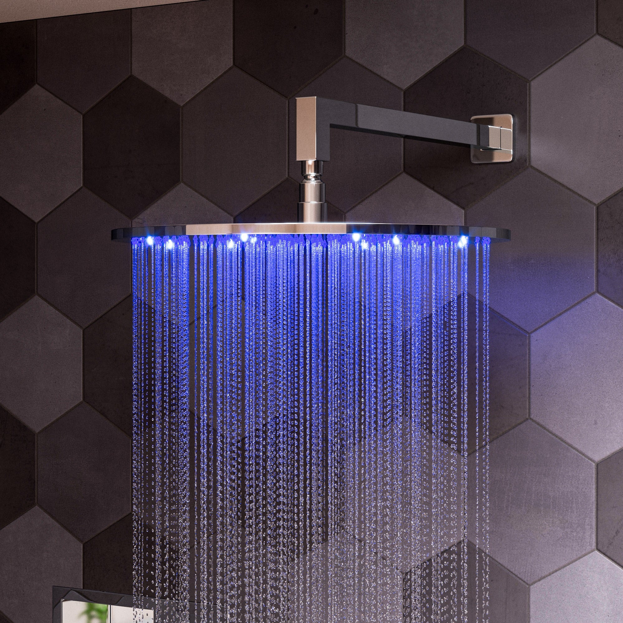 ALFI LED16R-PC Polished Chrome 16" Round Multi Color LED Rain Shower Head