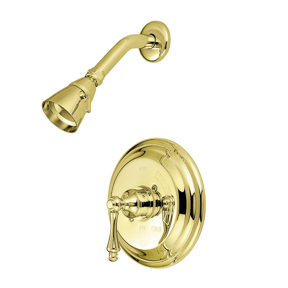Kingston Brass KB3632ALSO Restoration Single-Handle Pressure Balanced Shower Faucet, Polished Brass
