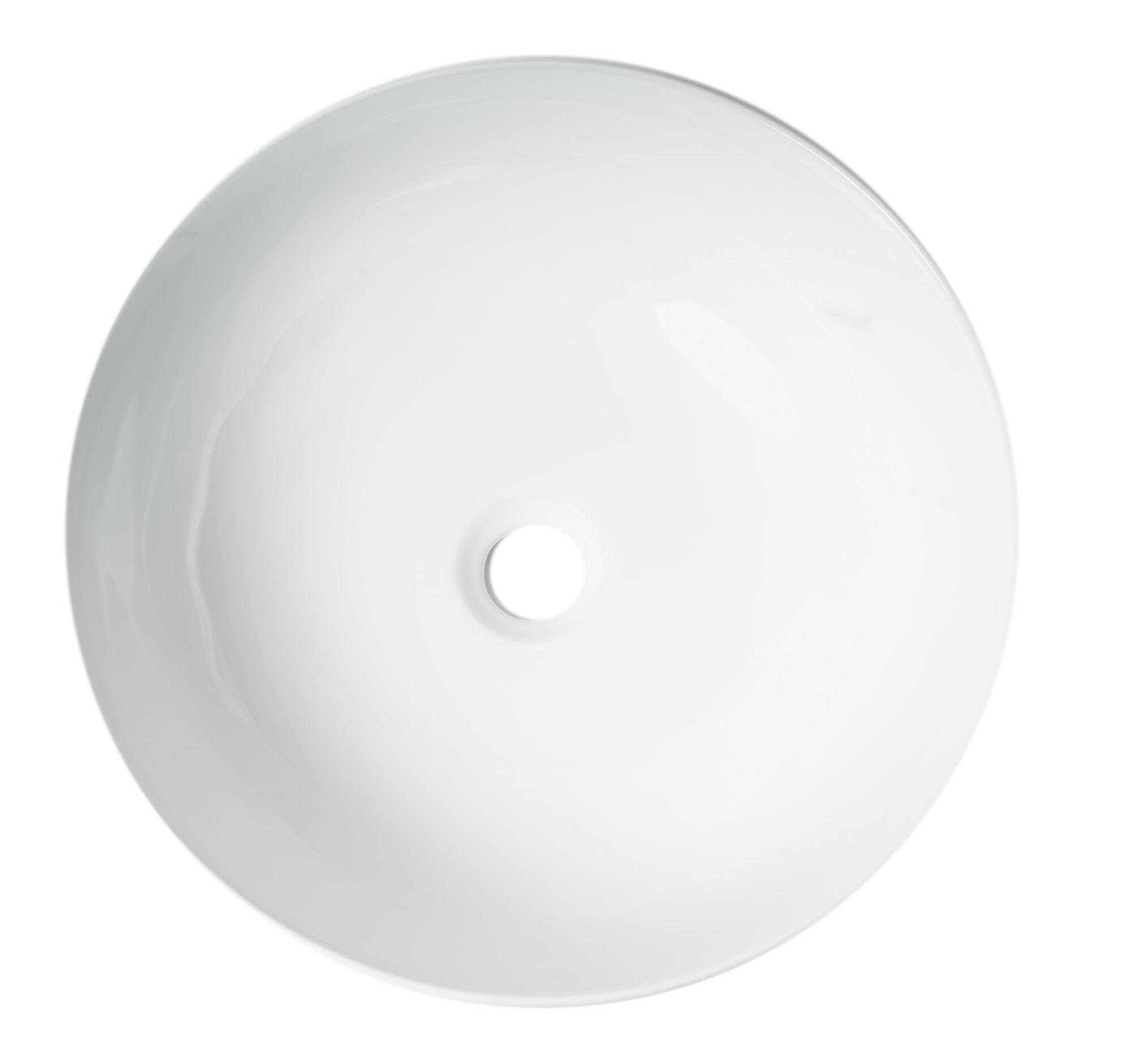 ALFI ABC909 White 17" Decorative Round Vessel Above Mount Ceramic Sink