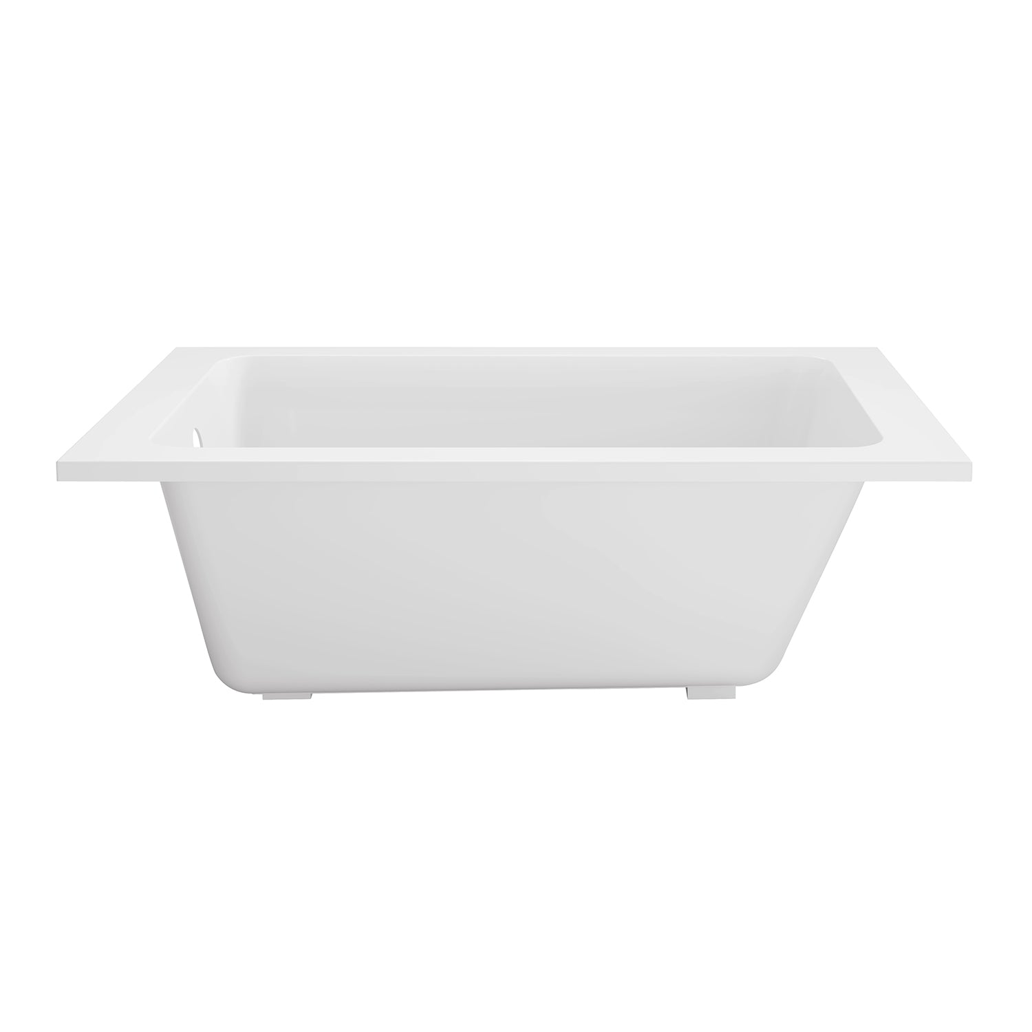Kingston Brass VTPN543219T 54" Acrylic Rectangular Drop-In Tub with Anti-Skid Surface, Glossy White