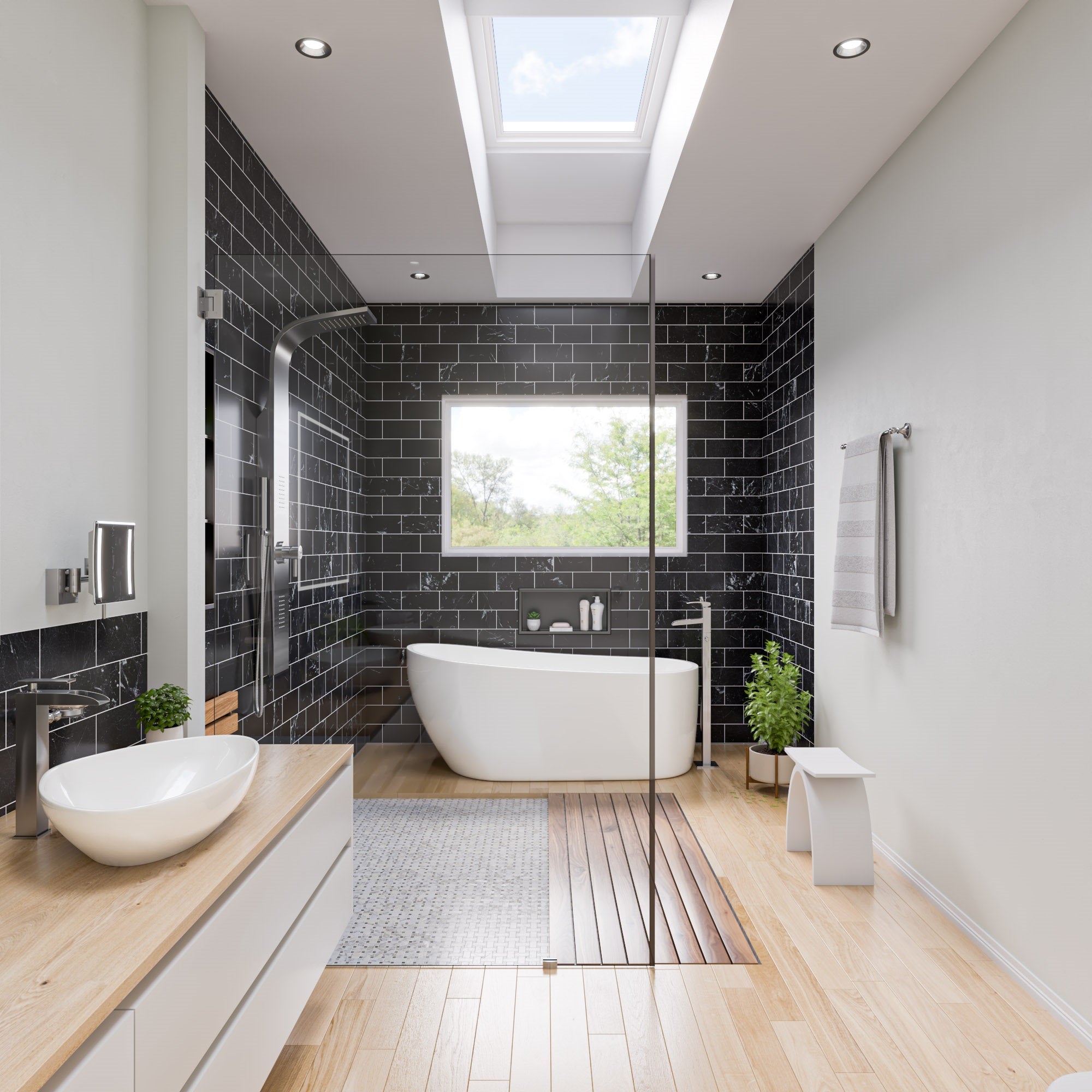 ALFI AB8826 68 inch White Oval Acrylic Free Standing Soaking Bathtub