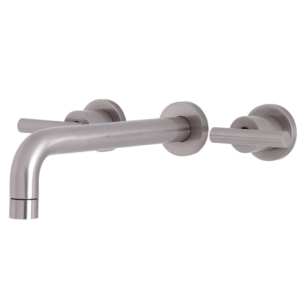 Kingston Brass KS8028CML Manhattan Two-Handle Wall Mount Roman Tub Faucet, Brushed Nickel