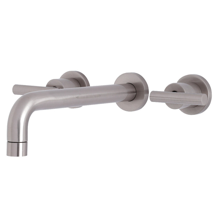 Kingston Brass KS8028CML Manhattan Two-Handle Wall Mount Roman Tub Faucet, Brushed Nickel