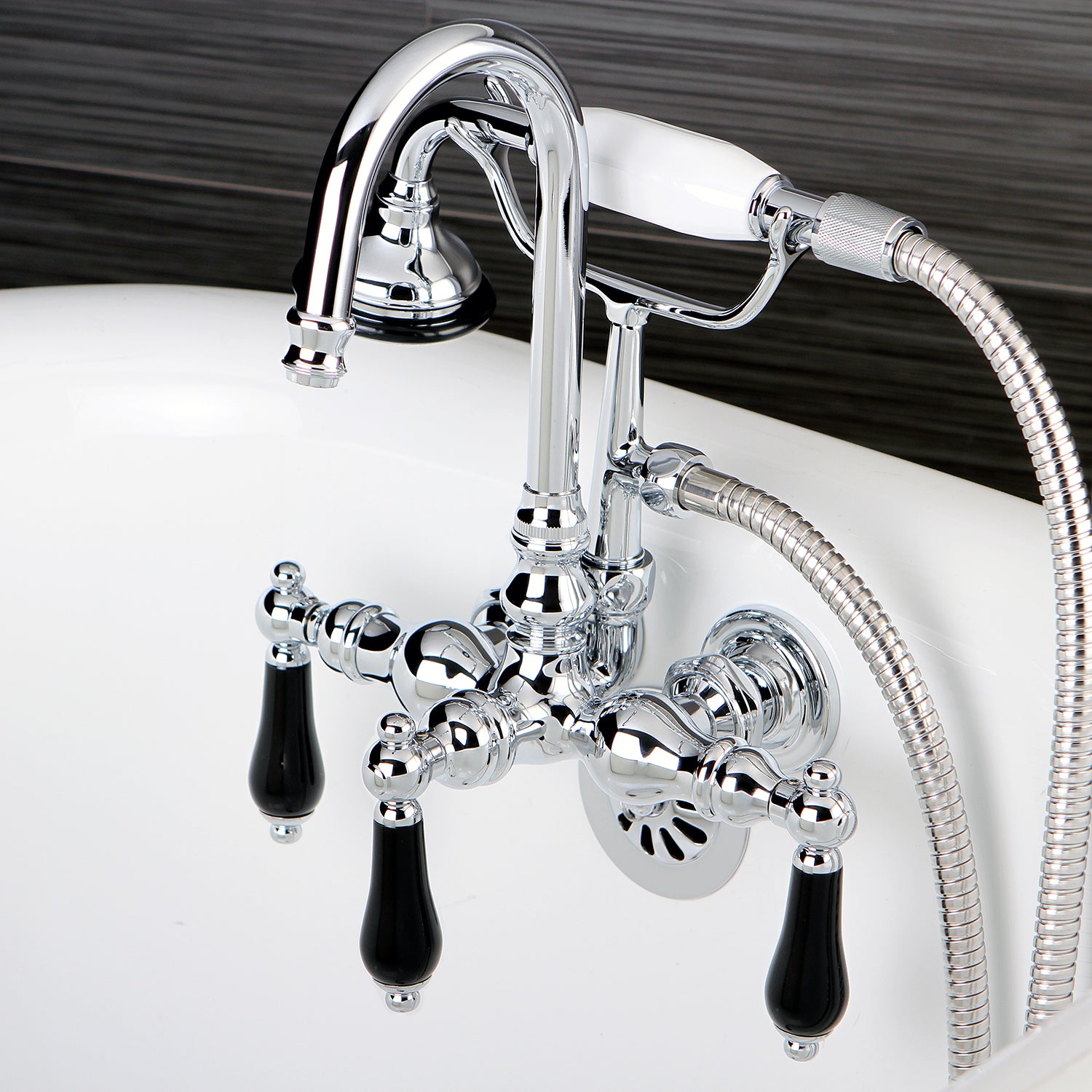 Aqua Vintage AE8T1PKL Duchess Wall Mount Clawfoot Tub Faucet, Polished Chrome
