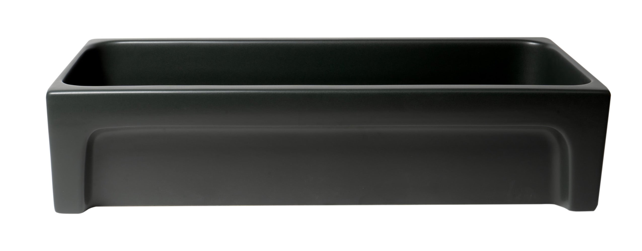 ALFI AB36TRBM 36" Black Matte Above Mount Fireclay Bathroom Trough Sink