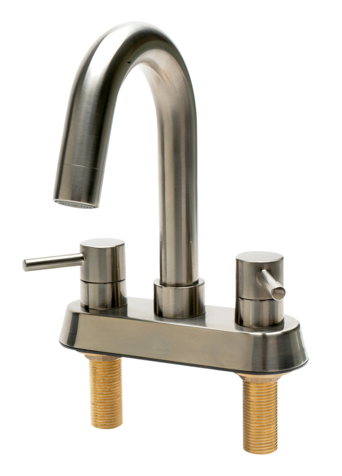 ALFI AB1400-BN Brushed Nickel Two-Handle 4'' Centerset Bathroom Faucet
