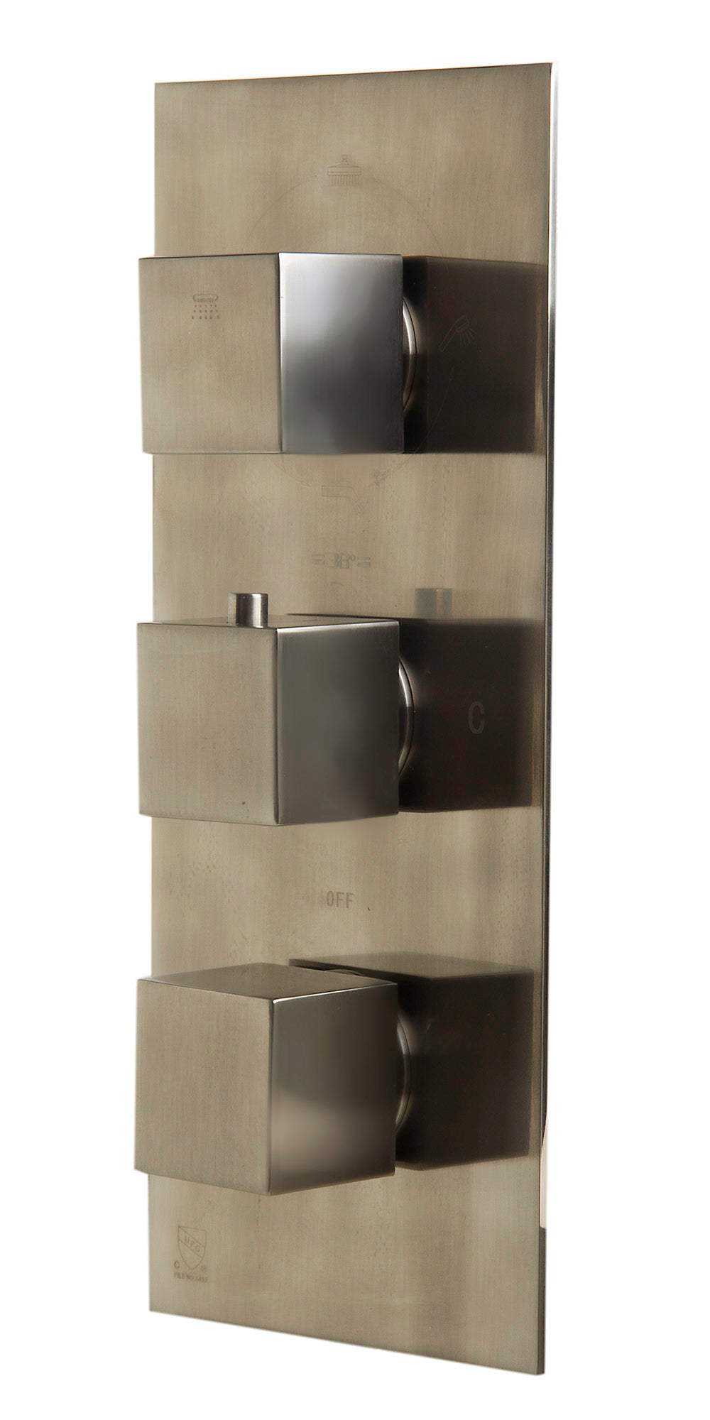 ALFI AB2901-BN Brushed Nickel Concealed 4-Way Thermostatic Valve Shower Mixer /w Square Knobs