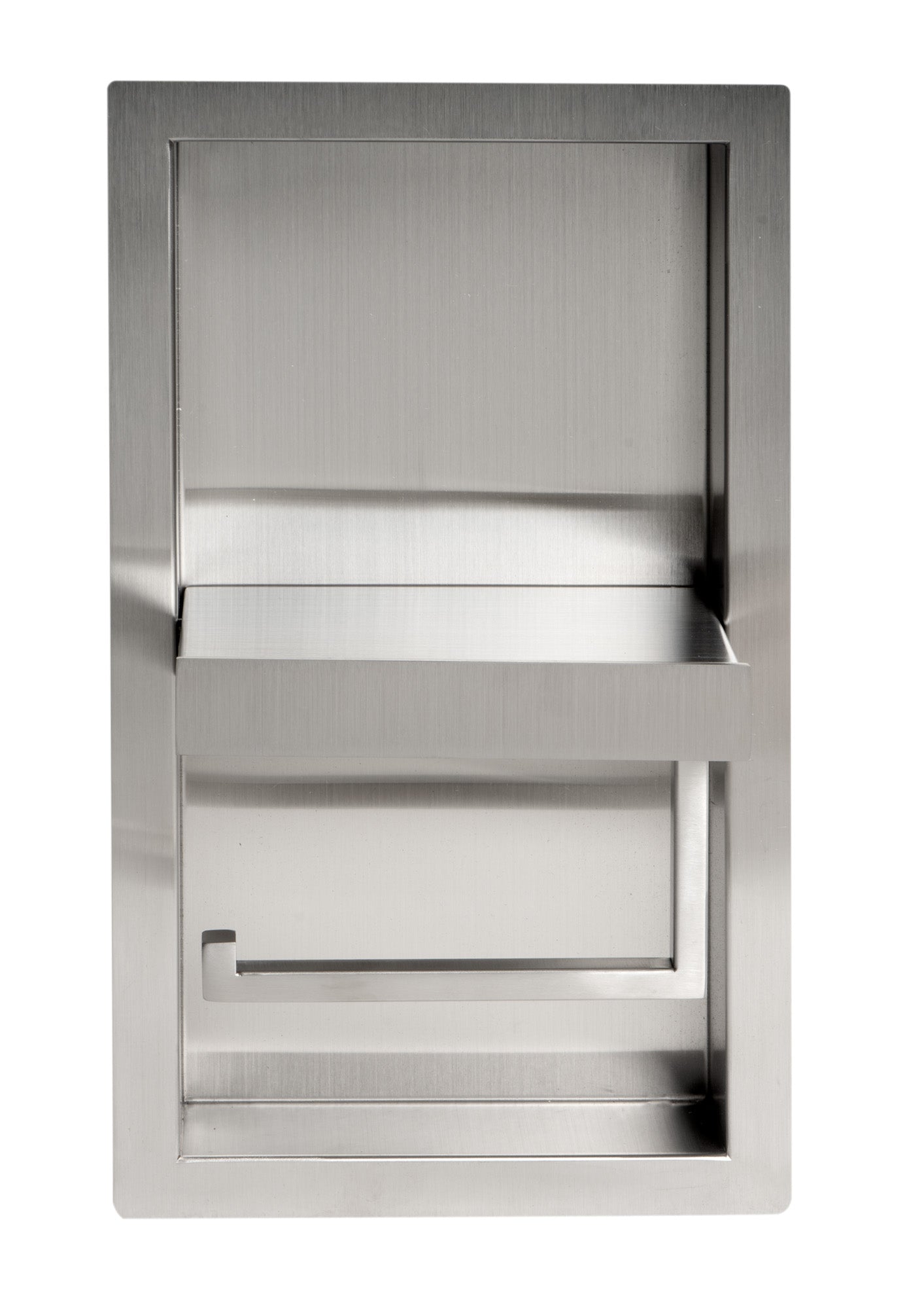 ALFI ABTPN88-BSS Brushed Stainless Steel Recessed Toilet Paper Holder Niche