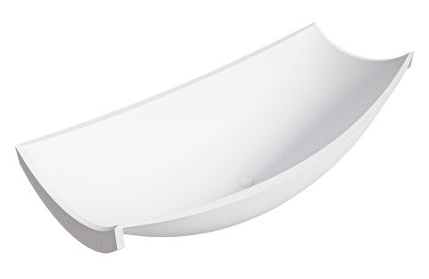 ALFI HammockTub2-WM White Matte 71" Solid Surface Resin Suspended Wall Mounted Hammock Bathtub