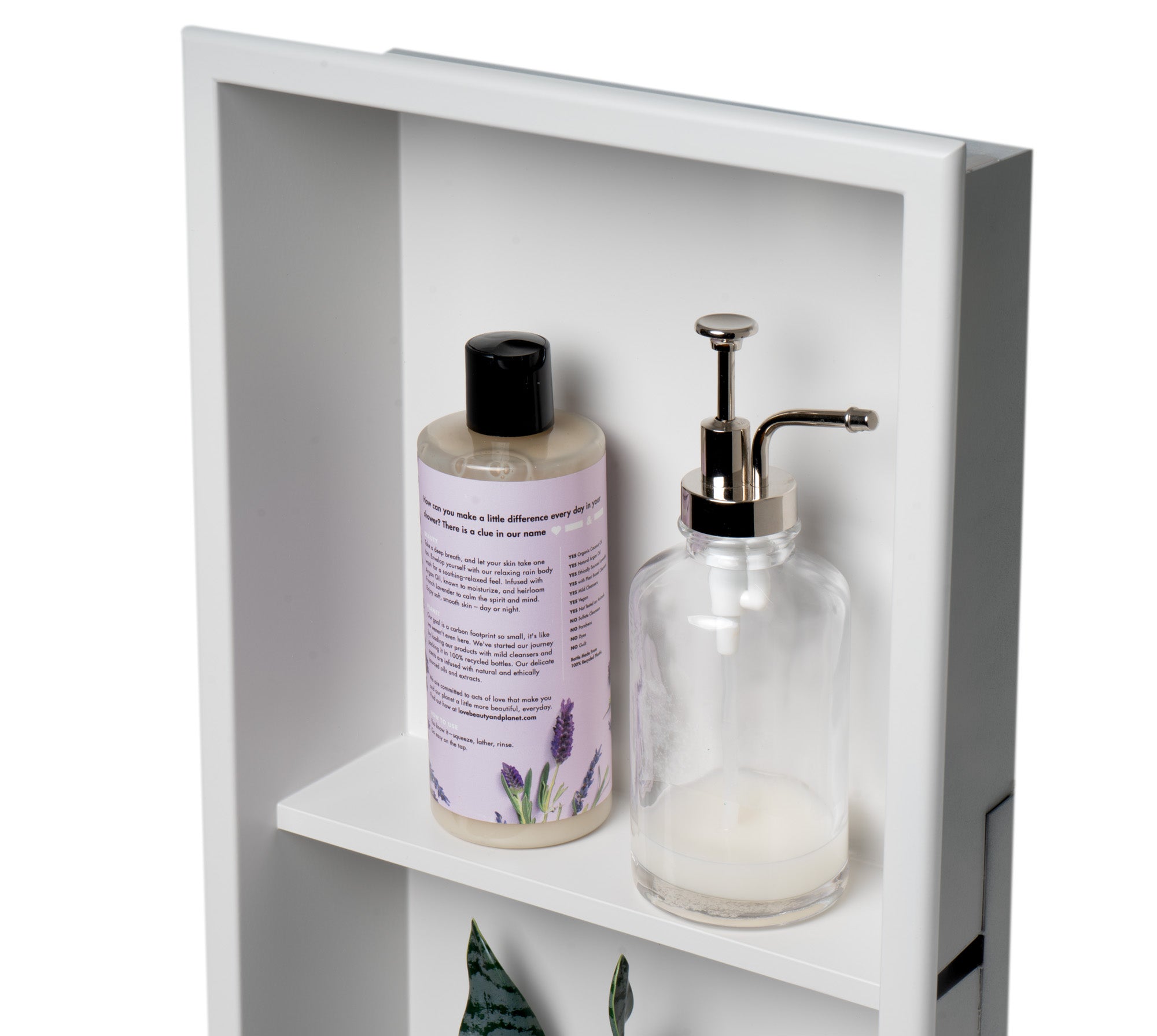 ALFI ABNC1224-W 12 x 24 White Matte Stainless Steel Vertical Double Shelf Bath Shower Niche